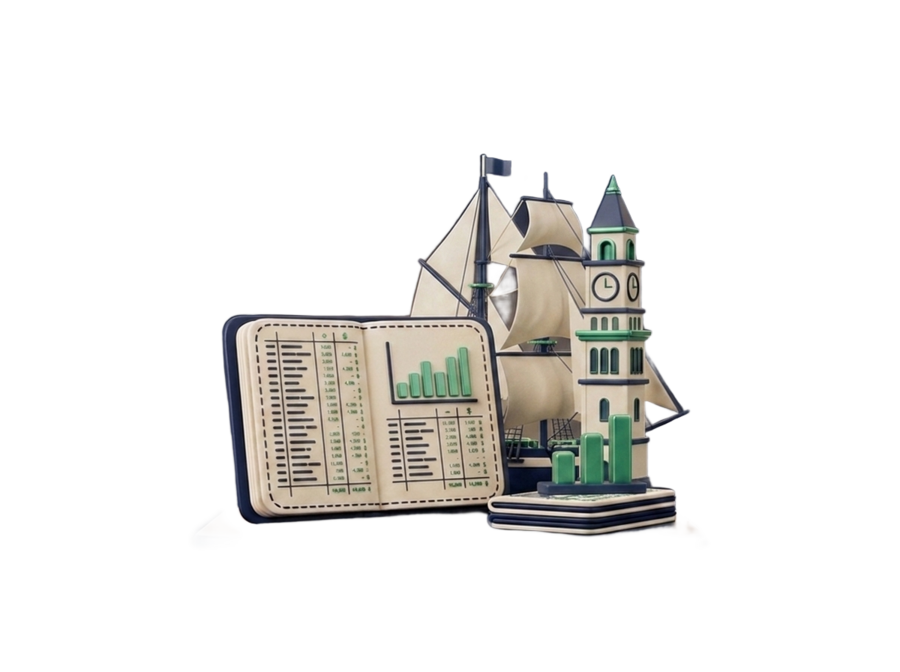Halifax bookkeeping — harbour & Old Town Clock